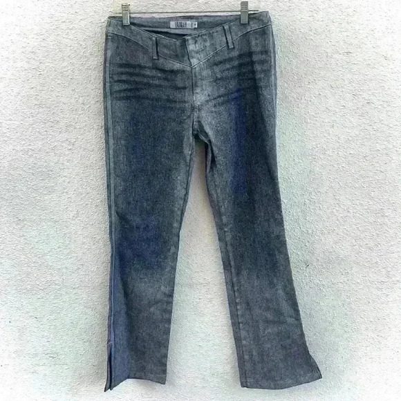 Laundry By Shelli Segal Sparkly Slit Ankle Jeans - Picture 1 of 8